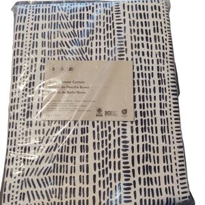 Bomu Shower Curtain, Blue/Midnight, 72"x74", West Elm